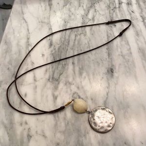 J Jill Leather Pendant Necklace